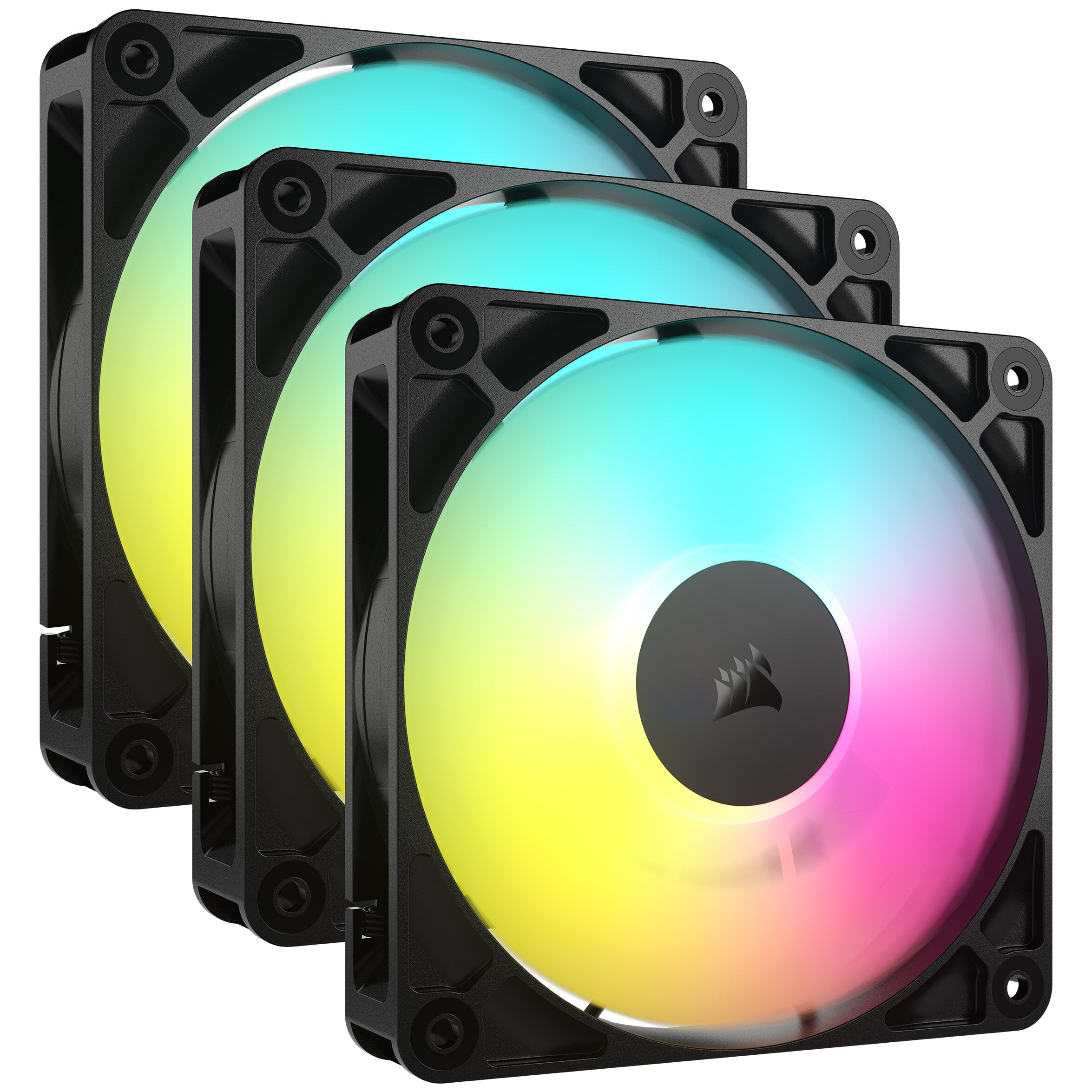 Corsair RS ARGB PWM fans - 3-pack, 120 mm, black : image 1