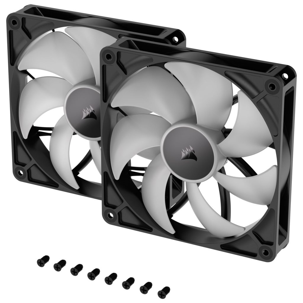 Corsair RS ARGB PWM fans - 2-pack, 140 mm, black