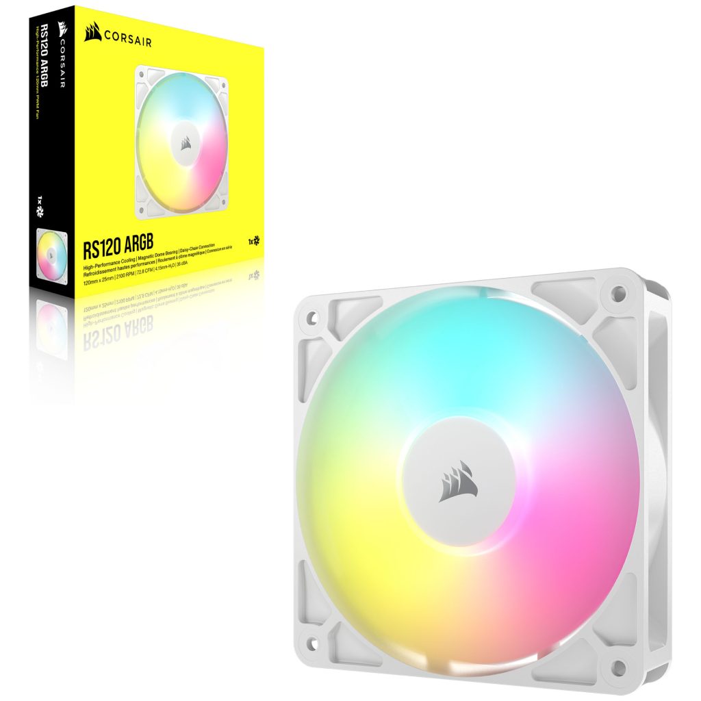 Corsair RS ARGB PWM fan - 120 mm, white