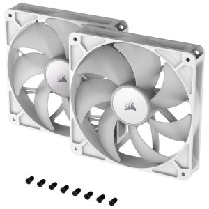 Corsair RS ARGB PWM fans - 2-pack, 140 mm, white