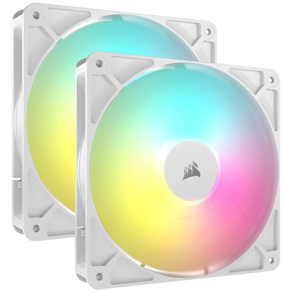 Corsair RS ARGB PWM fans - 2-pack, 140 mm, white