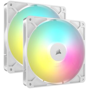 Corsair RS ARGB PWM fans - 2-pack, 140 mm, white