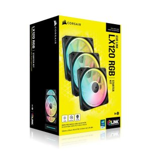 Corsair iCUE Link LX120 RGB, PWM Fan, 3-Pack - 120mm, black
