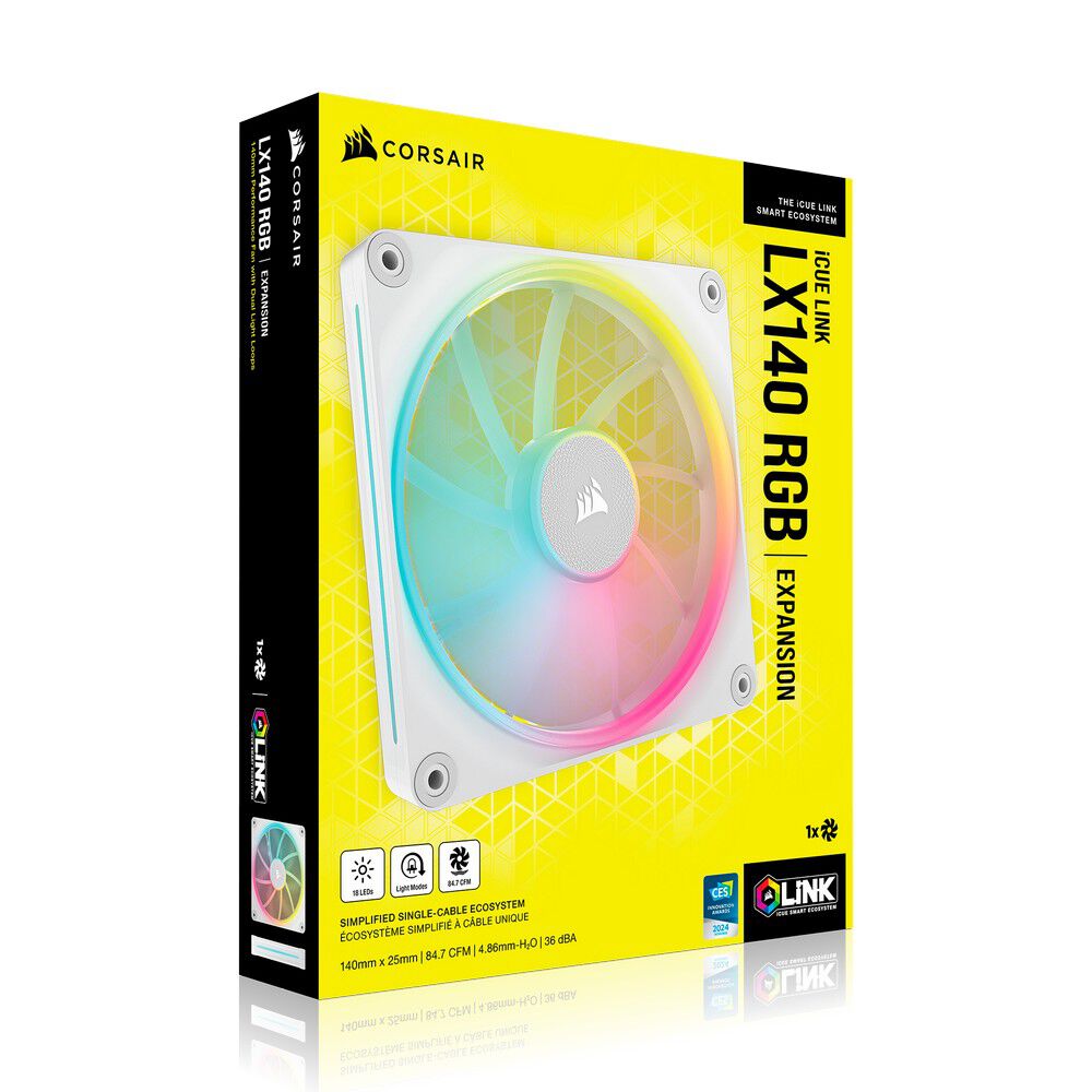 Corsair iCUE Link LX140 RGB, PWM fan - 140mm, white : image 7