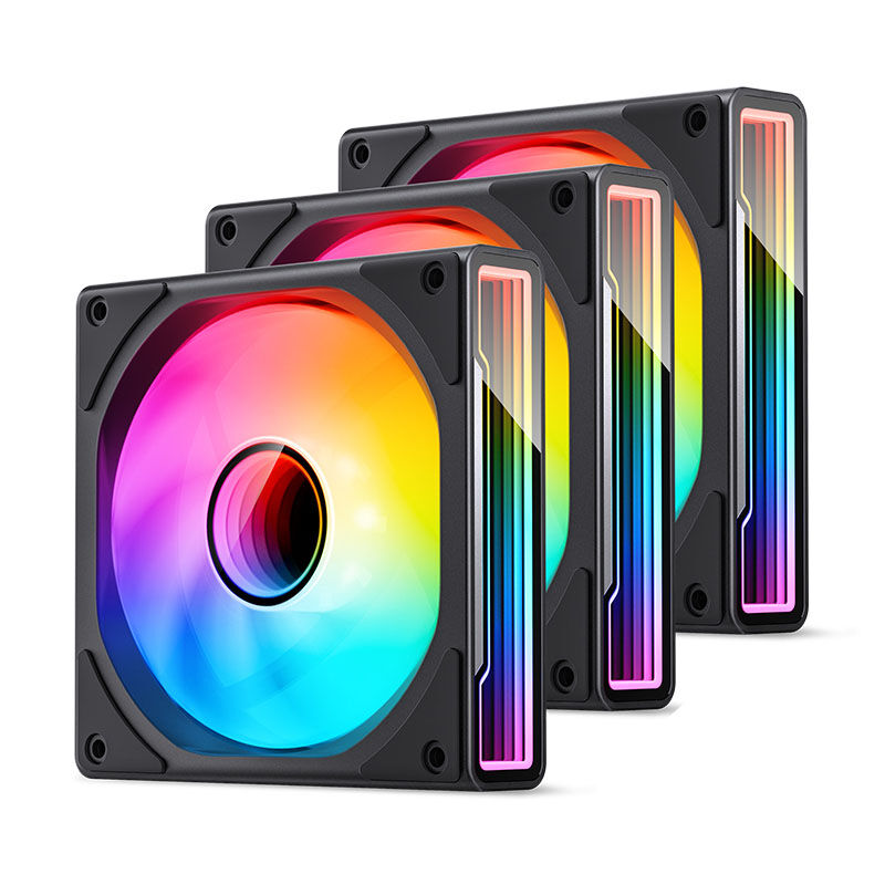 Jonsbo ZK-120B 3-Pack Case Fans, RGB - Black : image 4