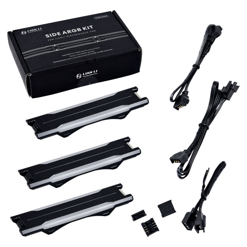 Lian Li UNI FAN P28 Side ARGB Strip, pack of 3 - black