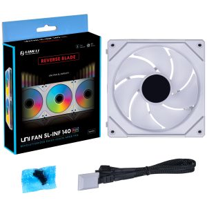 Lian Li UNI FAN SL-INF Infinity 140 ARGB Reverse Blade PWM - 140mm, White