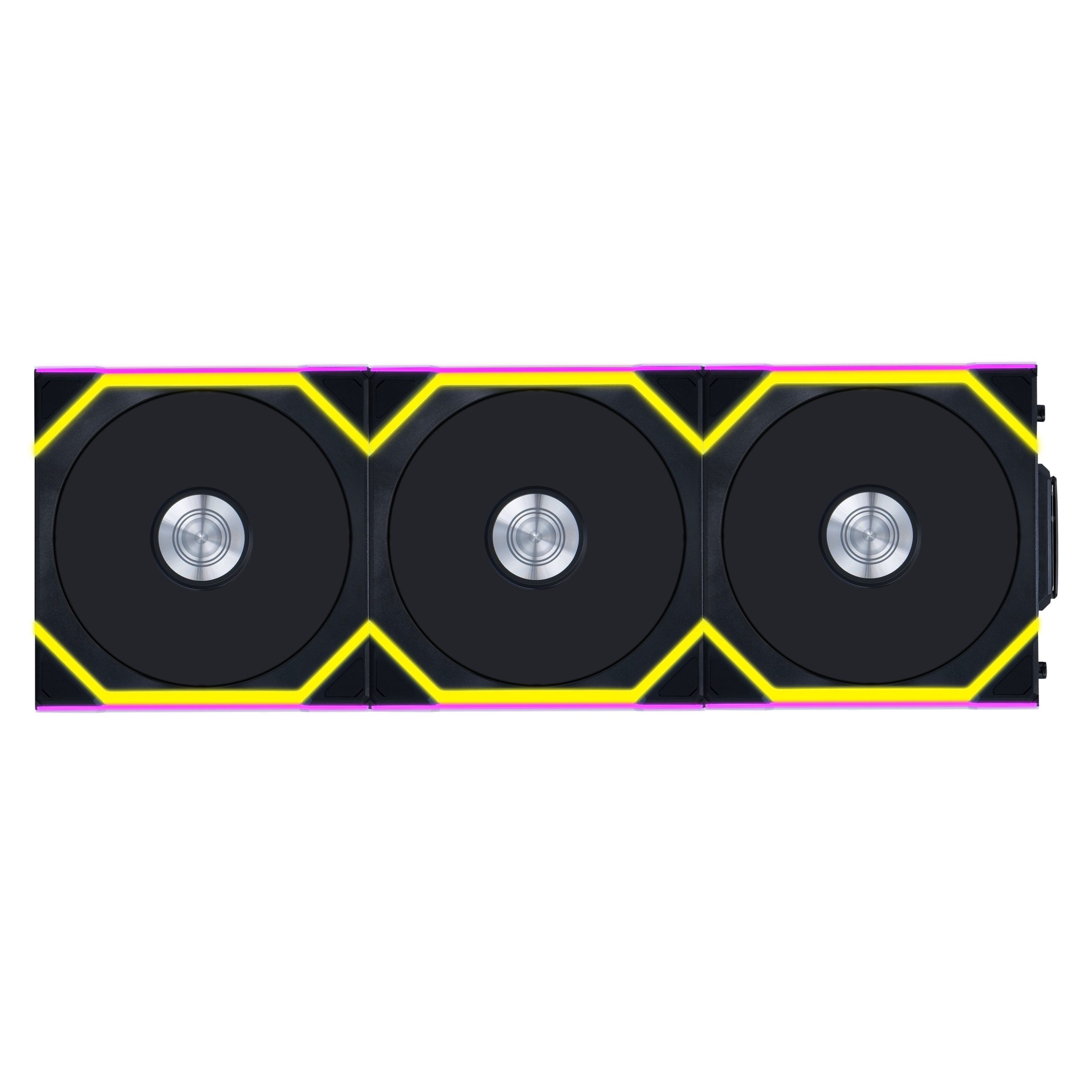 Lian Li UNI FAN SL Wireless ARGB PWM Fan, 3-Pack incl. Controller - Reverse Blade, 120 mm, black