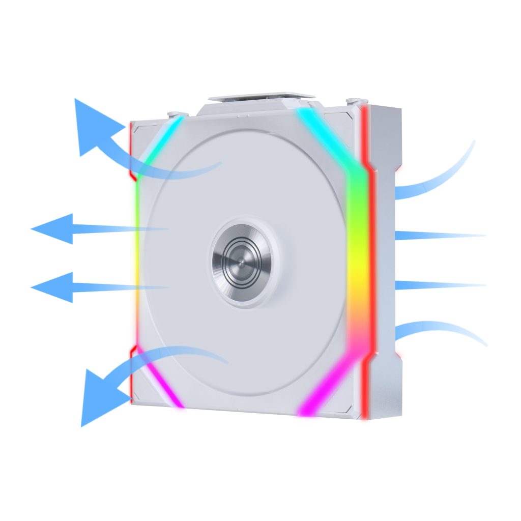 Lian Li UNI FAN SL Wireless ARGB PWM Fan, 3-Pack incl. Controller - Reverse Blade, 120 mm, white