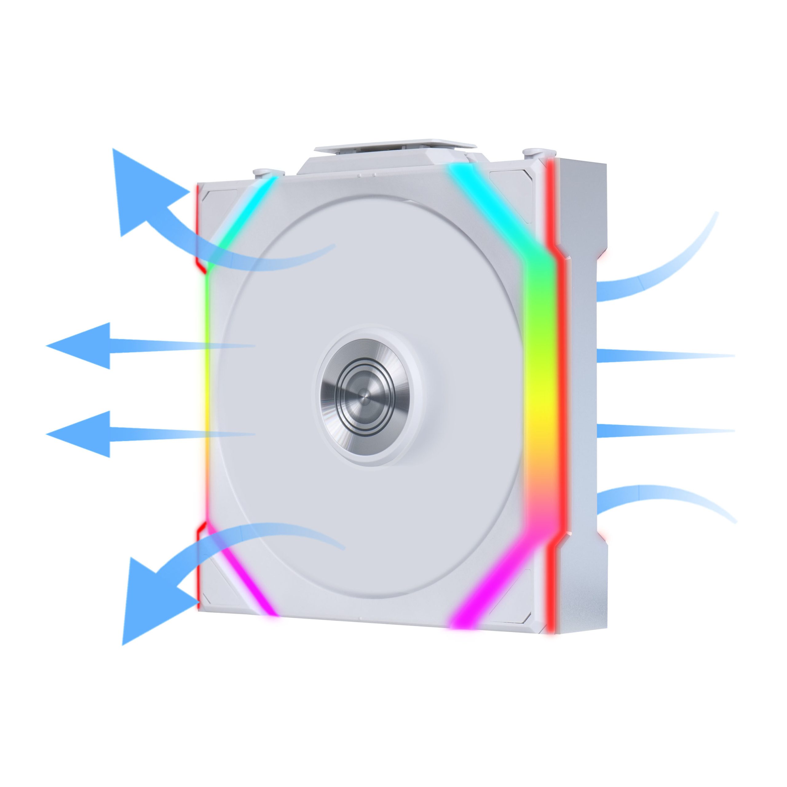 Lian Li UNI FAN SL Wireless ARGB PWM Fan, 3-Pack incl. Controller - Reverse Blade, 120 mm, white