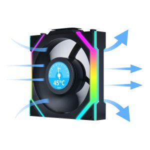 Lian Li UNI FAN SL Wireless LCD Fan, ARGB, PWM - 120 mm, black
