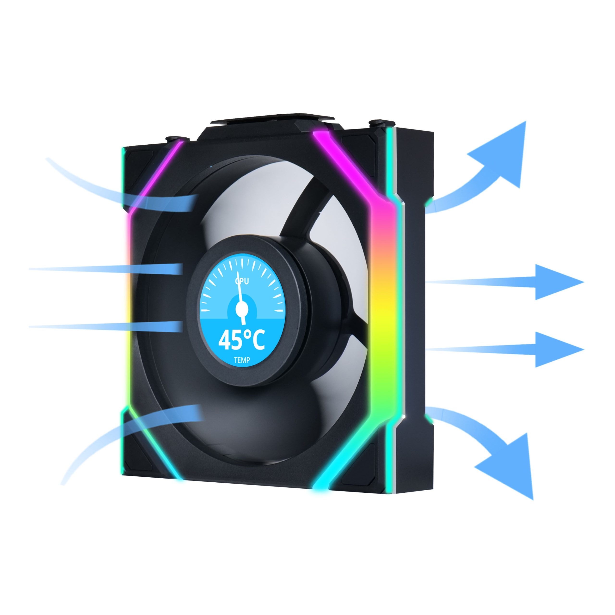 Lian Li UNI FAN SL Wireless LCD Fan, ARGB, PWM - 120 mm, black