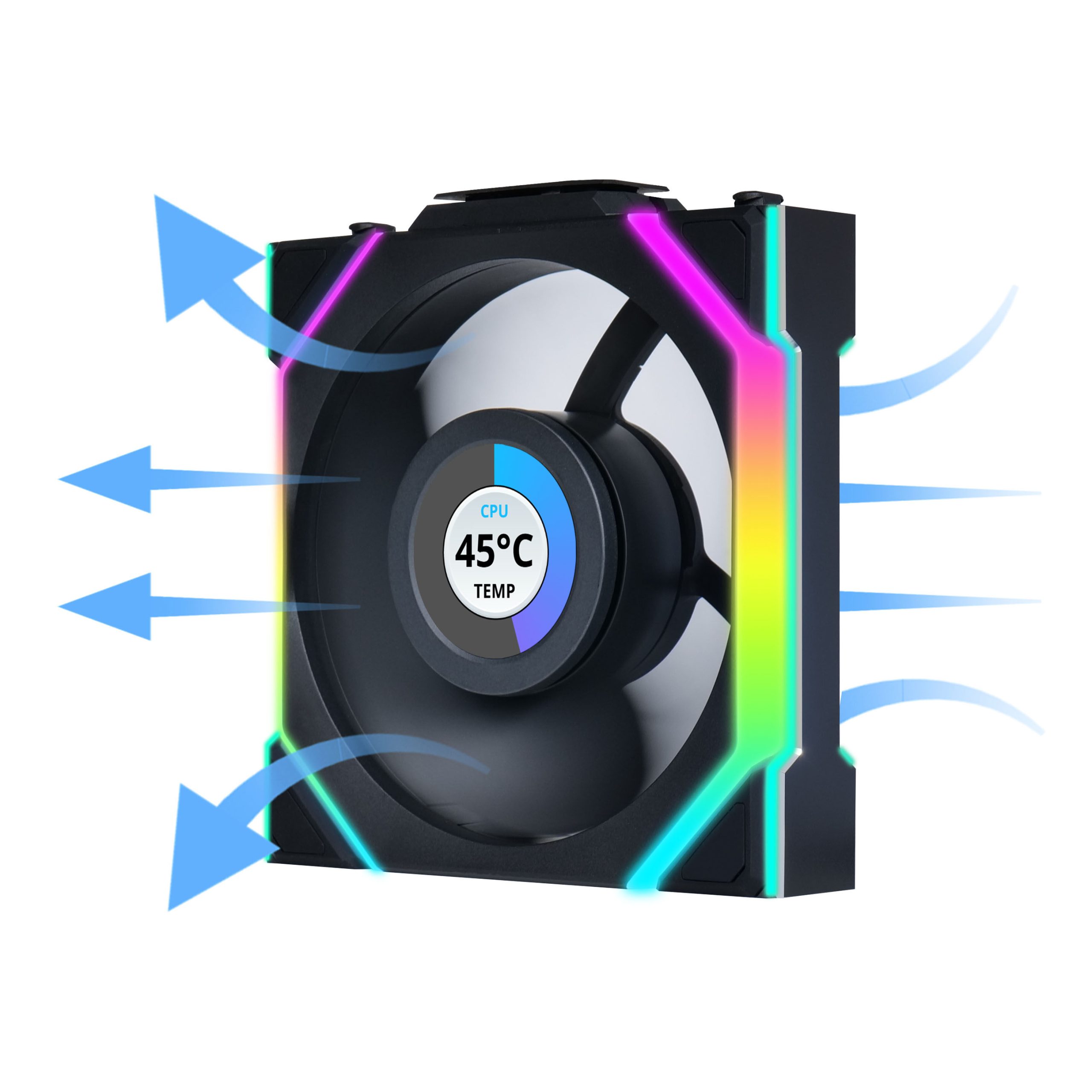 Lian Li UNI FAN SL Wireless LCD fan, ARGB, PWM - Reverse Blade, 120 mm, black : image 2
