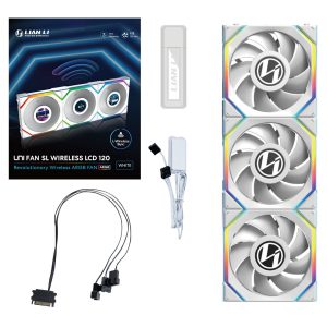 Lian Li UNI FAN SL Wireless LCD Fan, ARGB, PWM, 3-Pack incl. Controller - 120 mm, white : image 12