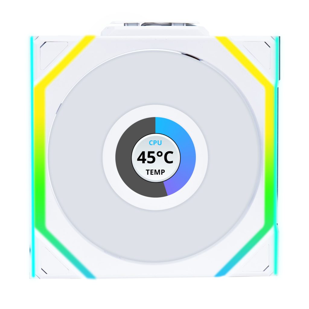 Lian Li UNI FAN SL Wireless LCD fan, ARGB, PWM, 3-pack including controller - Reverse Blade, 120 mm, white : image 3