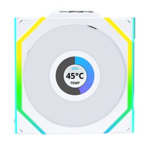 Lian Li UNI FAN SL Wireless LCD fan, ARGB, PWM, 3-pack including controller - Reverse Blade, 120 mm, white : image 3