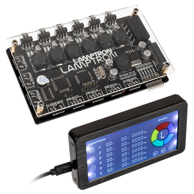 Lamptron RF625 fan and ARGB controller, black : image 1