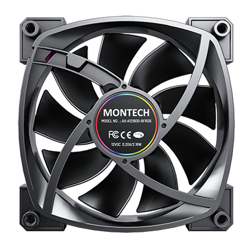 Montech AX120 PWM ARGB fan - 120mm, black