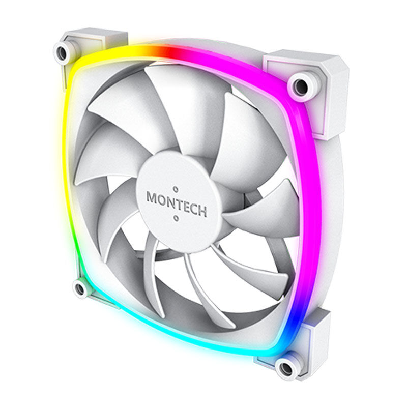 Montech AX120 PWM ARGB fan - 120mm, white