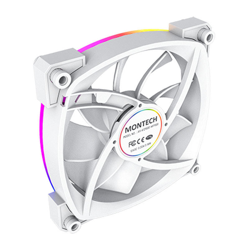 Montech AX120 PWM ARGB fan - 120mm, white