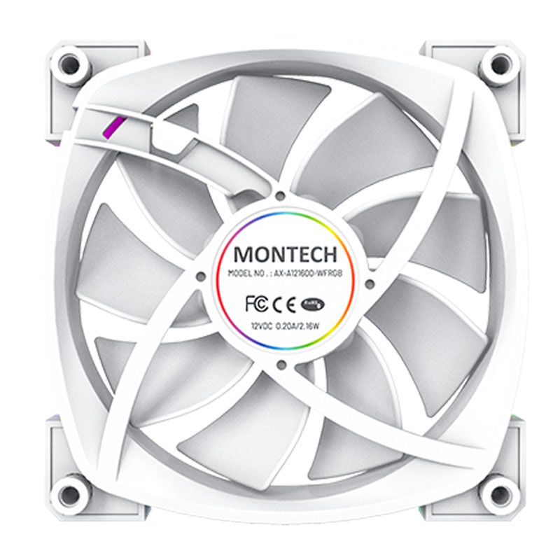 Montech AX120 PWM ARGB fan - 120mm, white