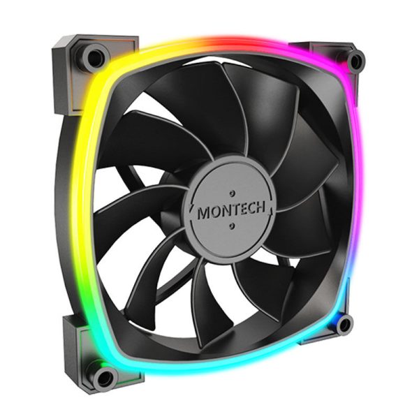 Montech RX120 PWM ARGB Reverse Fan – 120mm, black