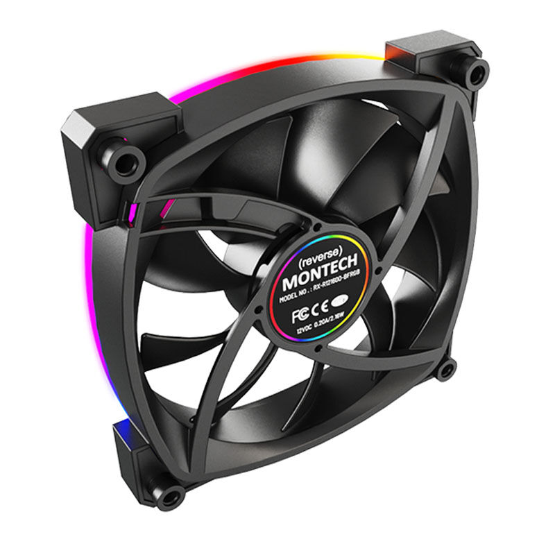Montech RX120 PWM ARGB Reverse Fan - 120mm, black
