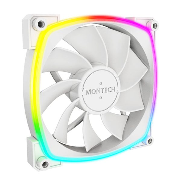Montech RX120 PWM ARGB Reverse Fan – 120mm, white