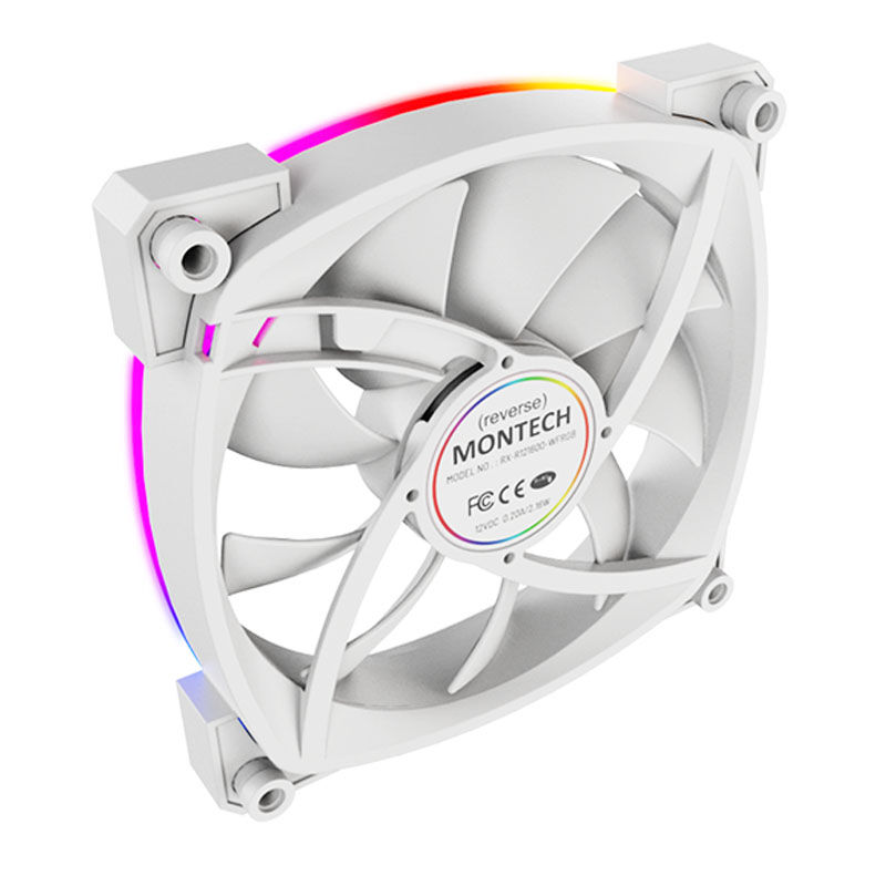 Montech RX120 PWM ARGB Reverse Fan - 120mm, white