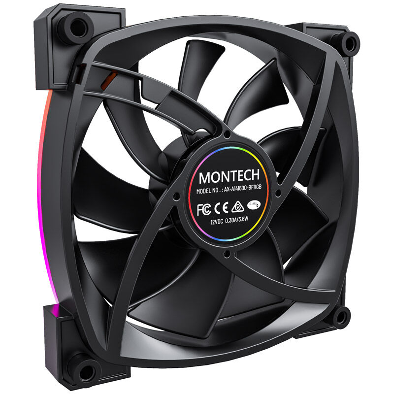 Montech AX140 PWM ARGB fan - 140mm, black : image 5