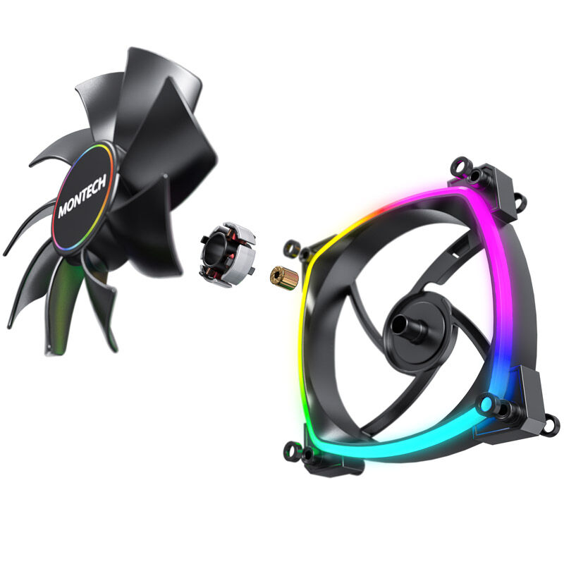 Montech AX140 PWM ARGB fan - 140mm, black : image 6