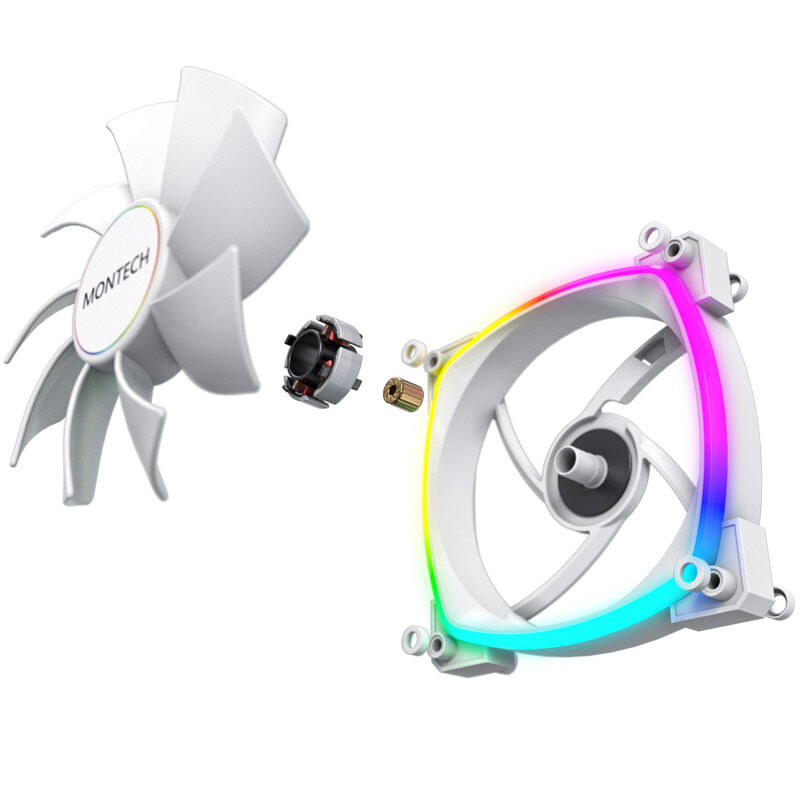 Montech AX140 PWM ARGB fan - 140mm, white