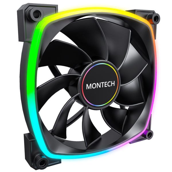 Montech RX140 PWM ARGB Reverse Fan – 140mm, black