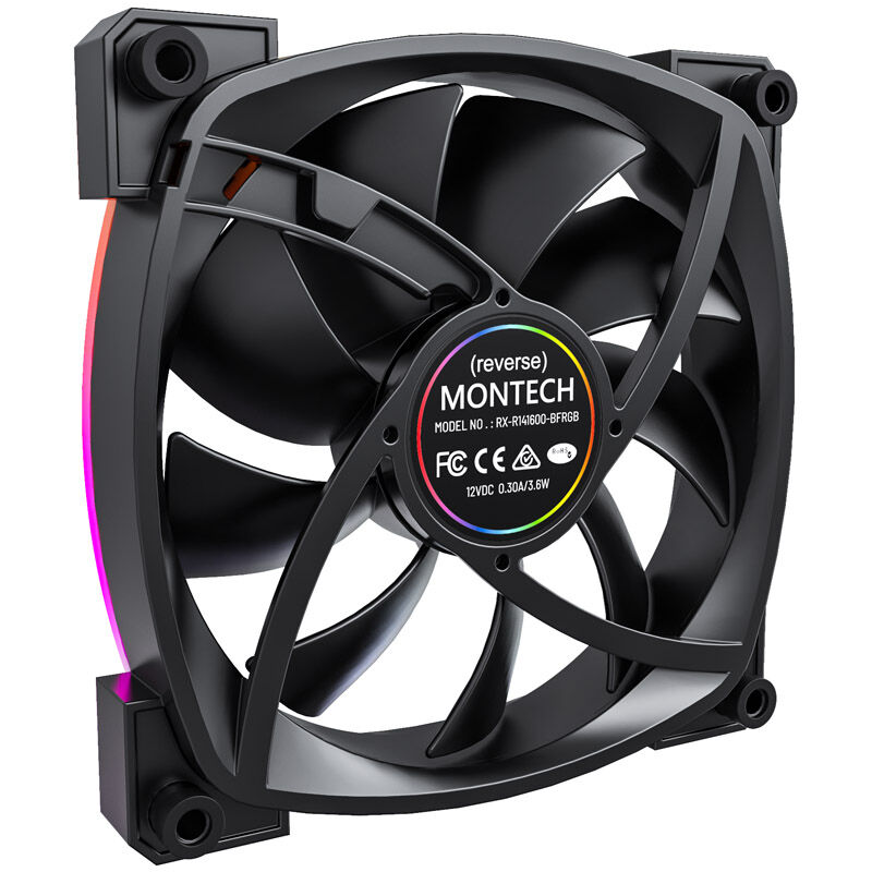Montech RX140 PWM ARGB Reverse Fan - 140mm, black : image 5