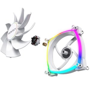 Montech RX140 PWM ARGB reverse fan - 140mm, white