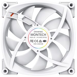 Montech RX140 PWM ARGB reverse fan - 140mm, white