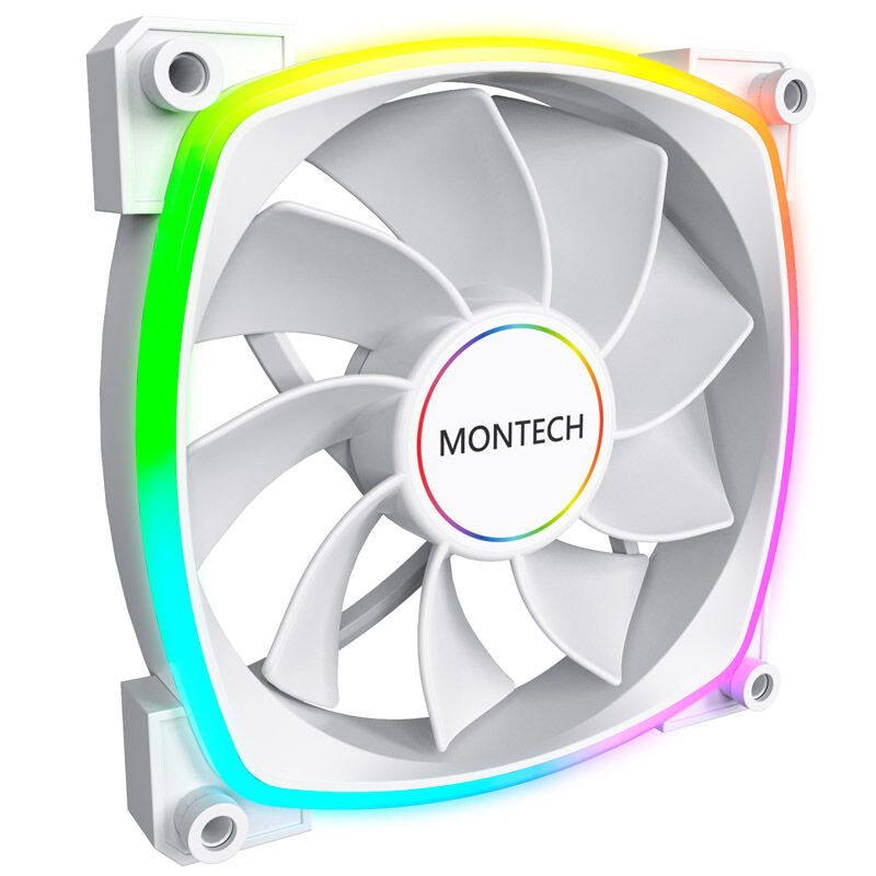 Montech RX140 PWM ARGB reverse fan - 140mm, white