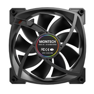 Montech AX120 PWM ARGB fan, 3-pack, black - 120mm