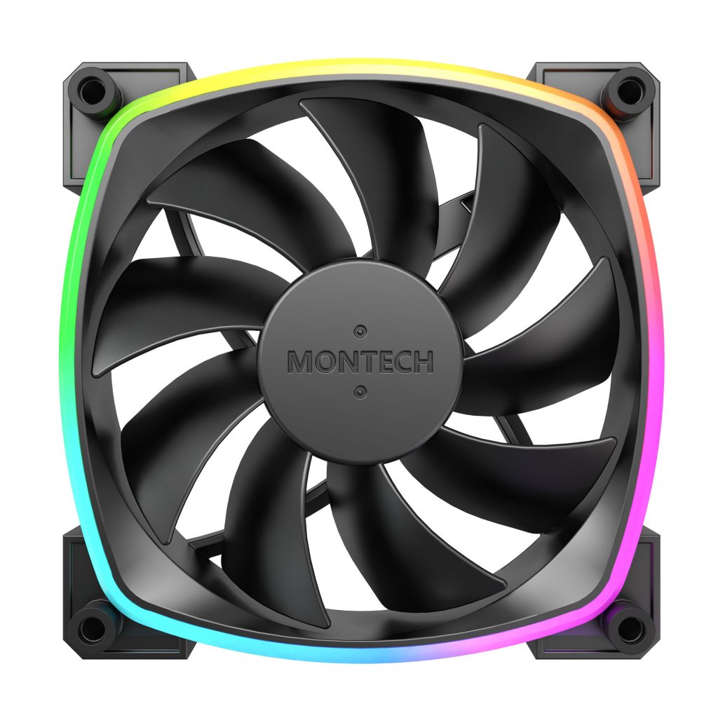 Montech AX120 PWM ARGB fan, 3-pack, black - 120mm