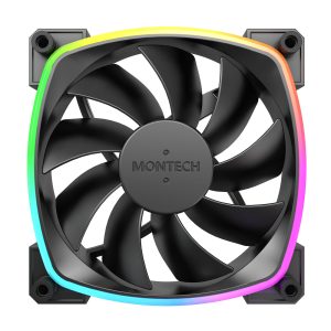 Montech AX120 PWM ARGB fan, 3-pack, black - 120mm