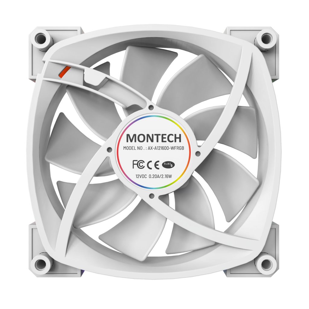 Montech AX120 PWM ARGB fan, 3-pack, white - 120mm