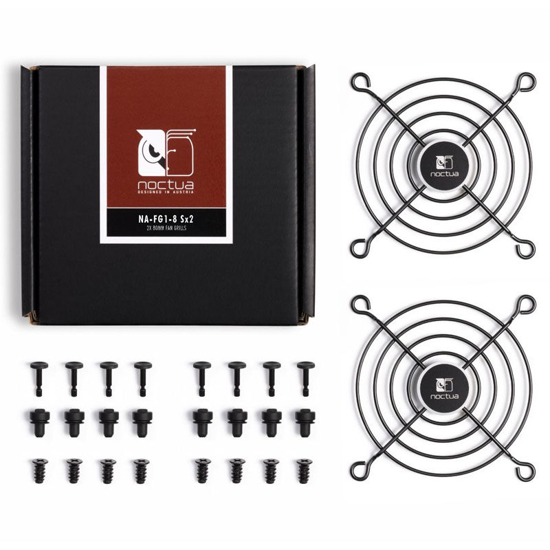 Noctua NA-FG1-8 Sx2 fan grille, 80 mm - black : image 1