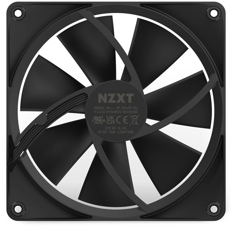 NZXT F140RGB Black - Single