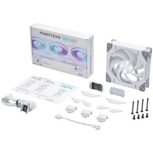 PHANTEKS D30 PWM Regular Airflow D-RGB fan - 120mm, white : image 8