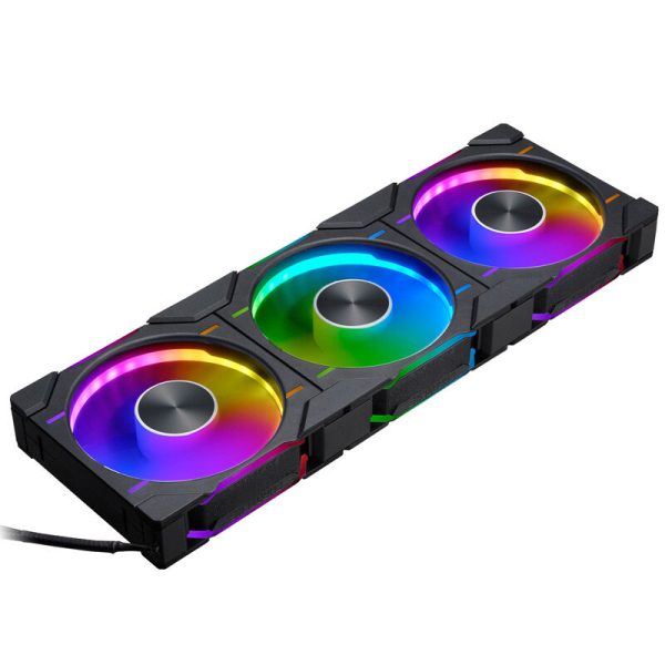 PHANTEKS D30 PWM Regular Airflow D-RGB fan, Triple Pack – 120mm, black