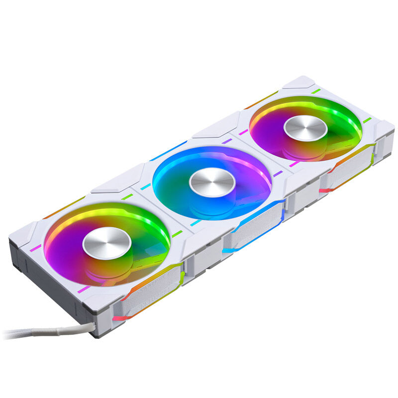 PHANTEKS D30 PWM Regular Airflow D-RGB fan, Triple Pack - 120mm, white : image 1