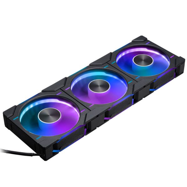 PHANTEKS D30 PWM Reverse Airflow D-RGB fan, triple pack – 120mm, black