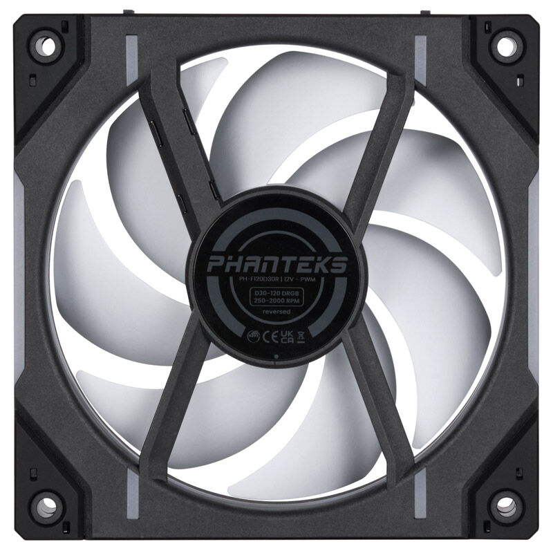 PHANTEKS D30 PWM Reverse Airflow D-RGB fan, triple pack - 120mm, black : image 4