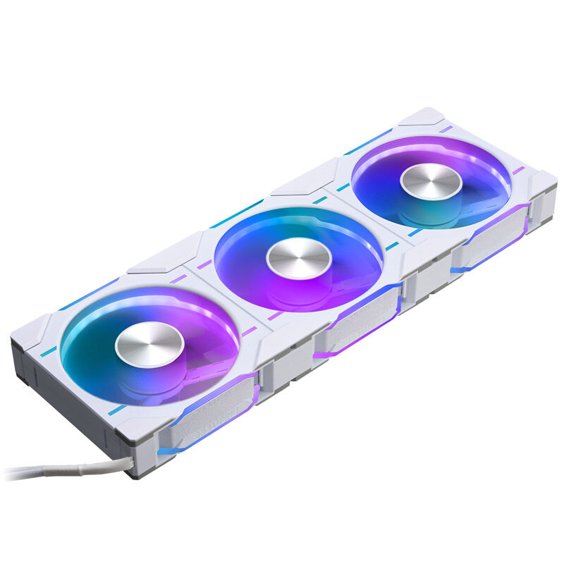 PHANTEKS D30 PWM Reverse Airflow D-RGB fan, Triple Pack - 120mm, white