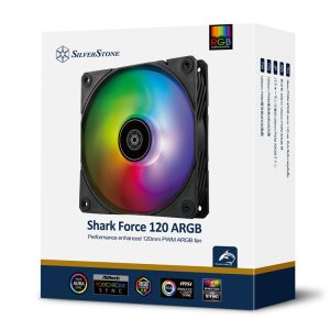 Silverstone Shark Force Fan, ARGB - 120mm, Black